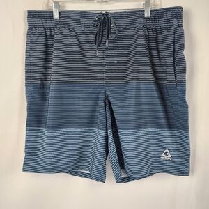 Gerry Weber Men's Shades Of Blue Stripped Swim Shorts Size XL